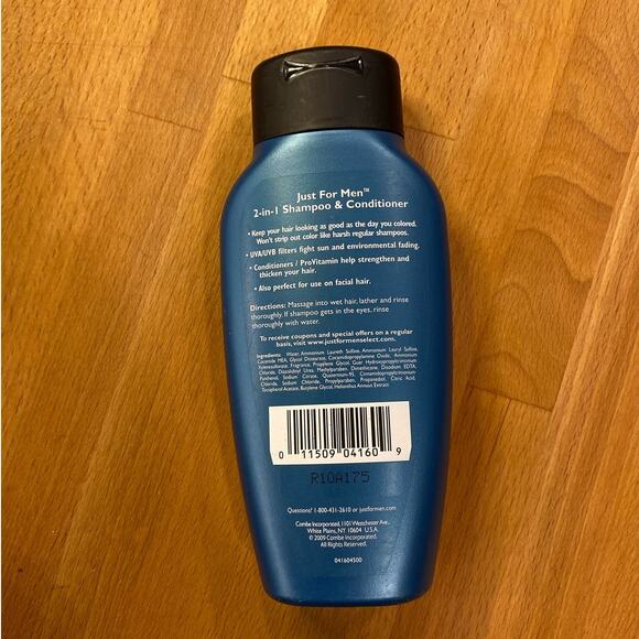 Just for Men Shampoo & Conditioner 2 in 1 Blue Bottle - Picture 3 of 4